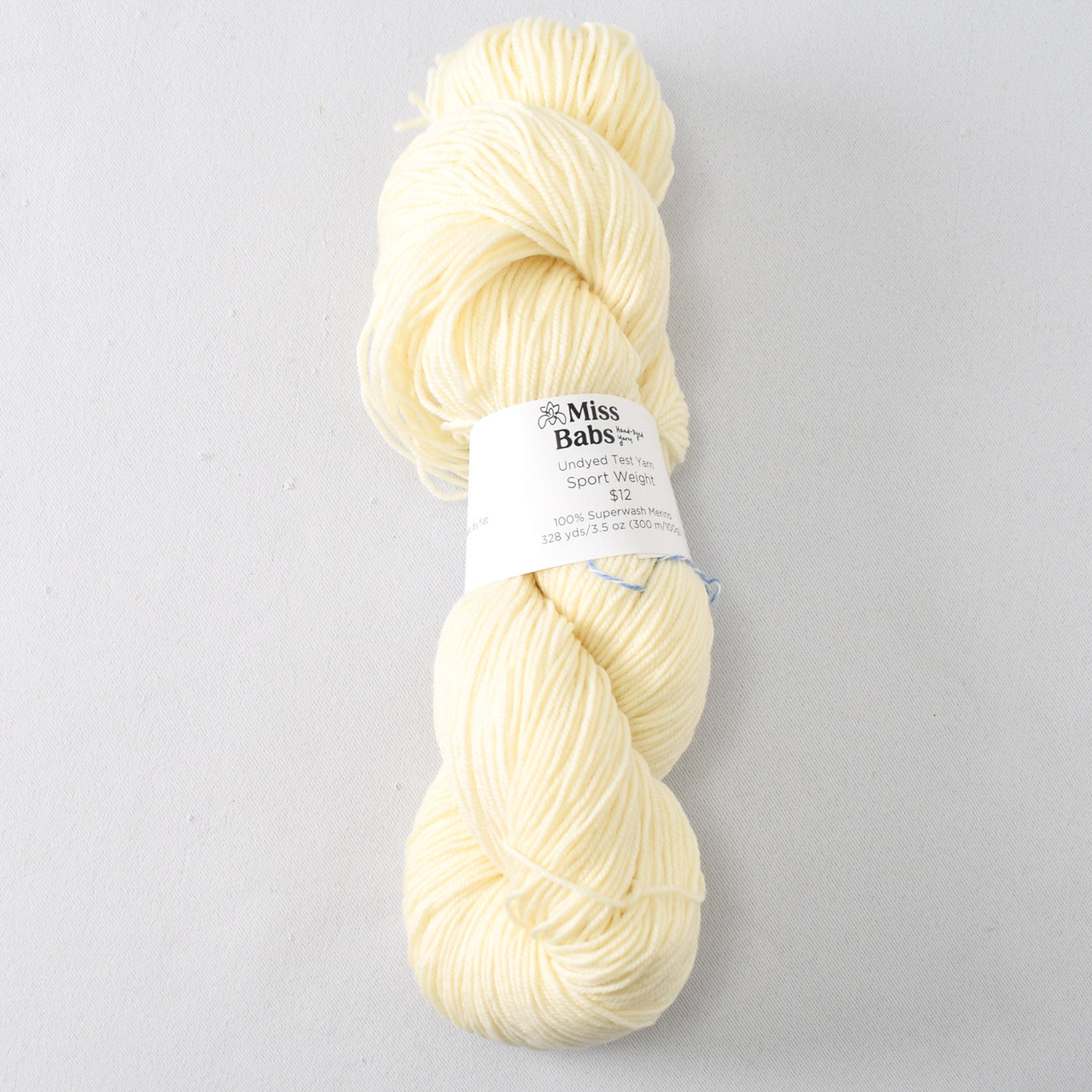 Sport Weight, 328 Yards, Merino - Miss Babs Undyed Test Yarn