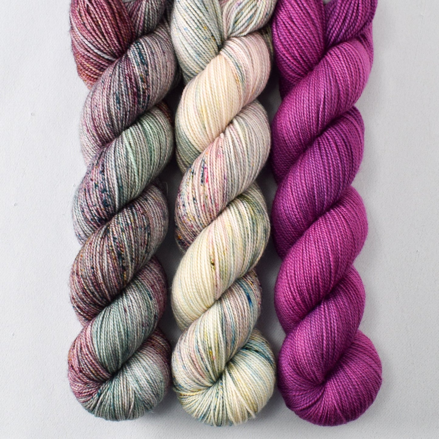 Spring at Pullen Park, Mountain Meadow, and Carmen - Miss Babs Yummy 2-Ply Trio
