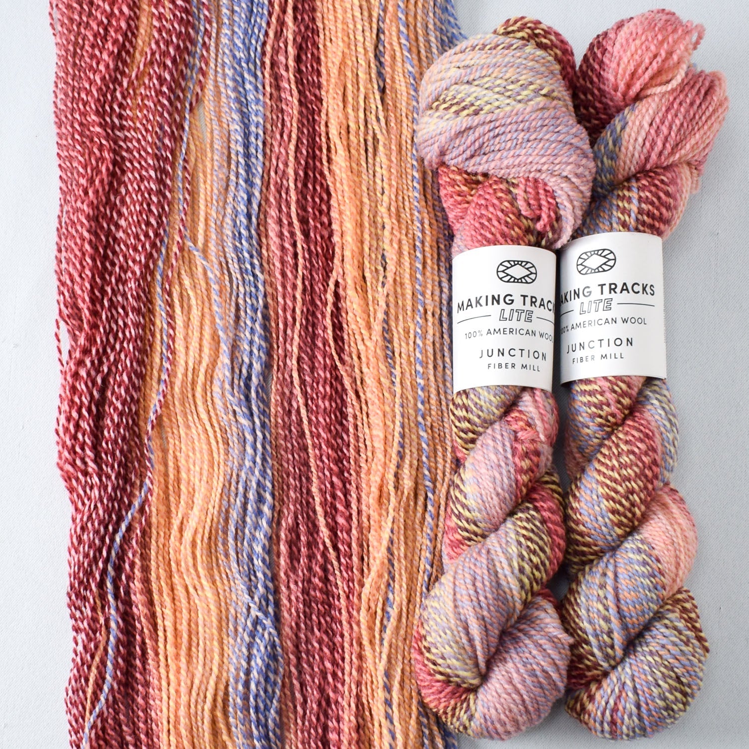 Sublime Skies A - Miss Babs Junction Fiber Mill Making Tracks Lite yarn
