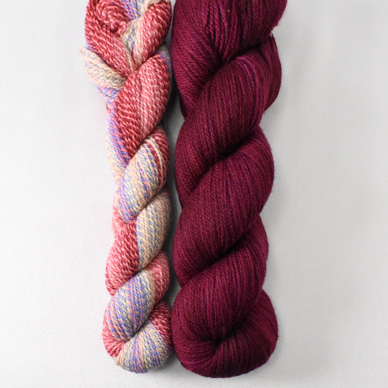 Sublime Skies and Bloodstone - Miss Babs Junction Fiber Mill Making Tracks Lite and Killington Set