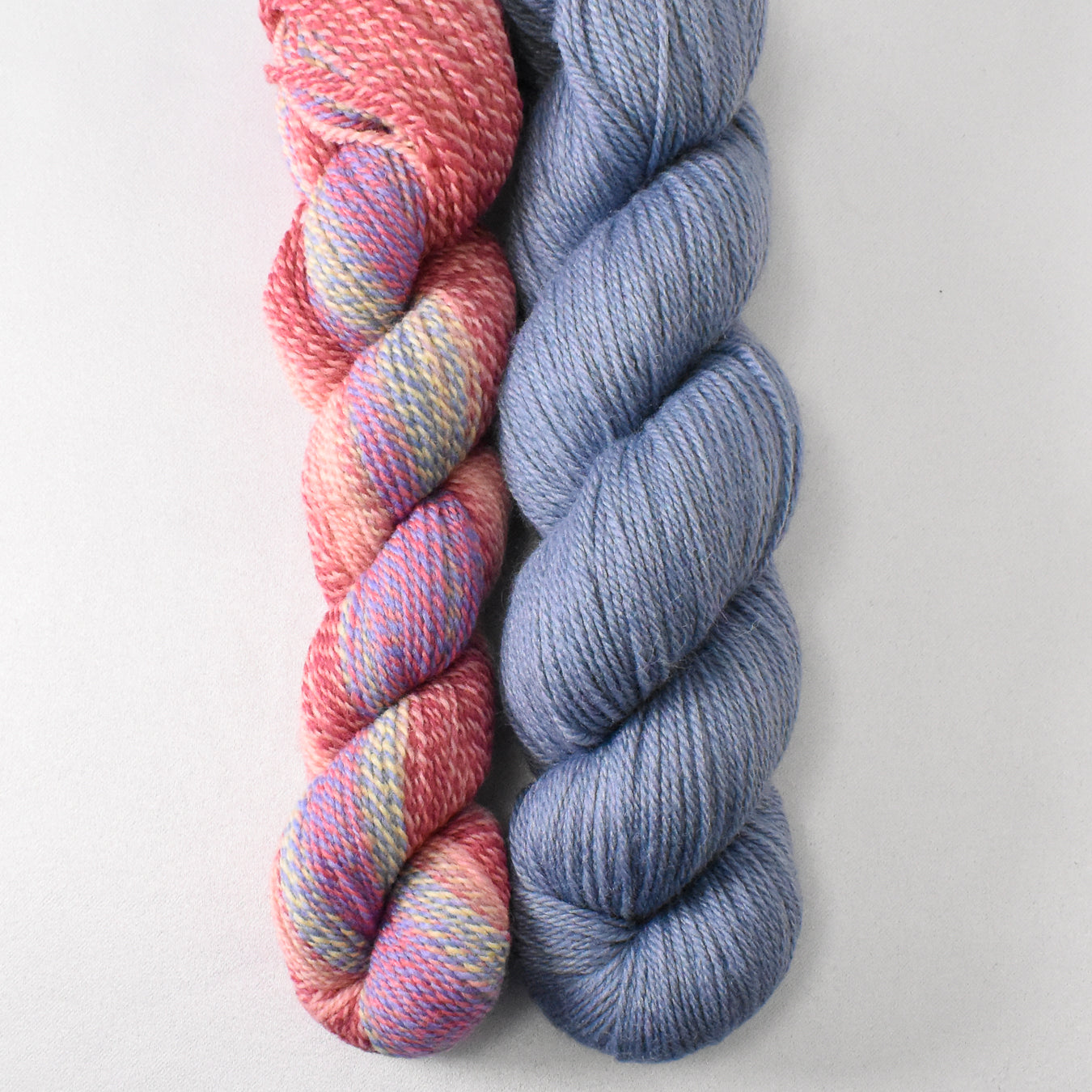 Sublime Skies and Stonewashed - Miss Babs Junction Fiber Mill Making Tracks Lite and Killington Set