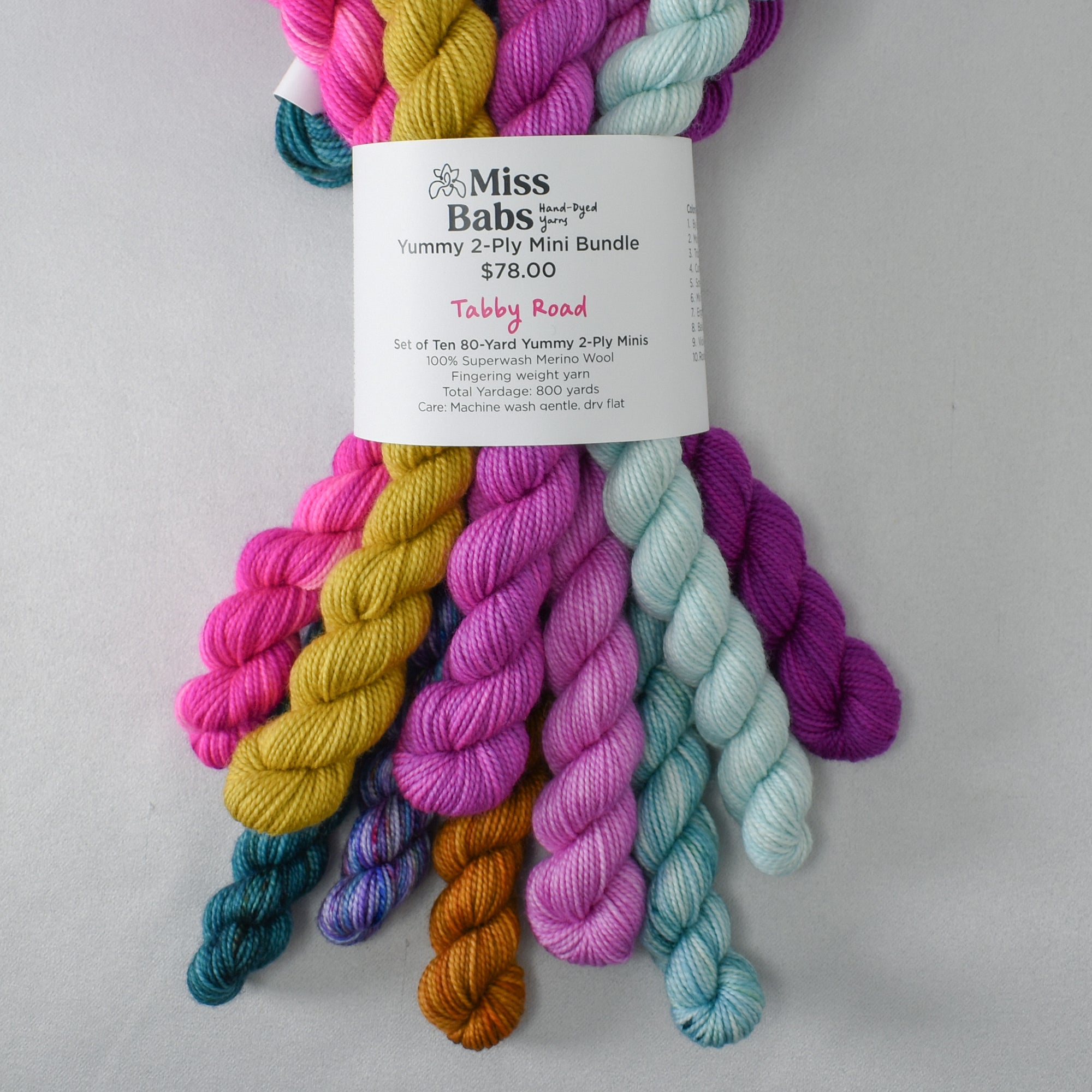 Tabby Road - Yummy 2-Ply Mini Bundle - Babette - PRE-ORDER, will ship by  Tuesday, July 21