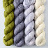 Thyme, Dried Lavender, Crystal Opal, Snowdrift - Miss Babs Yummy 2-Ply Quartet