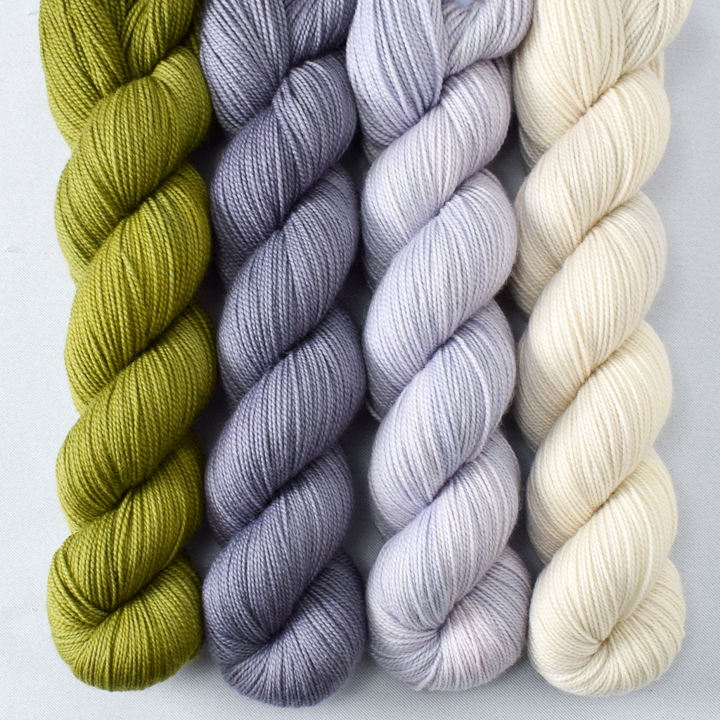Thyme, Dried Lavender, Crystal Opal, Snowdrift - Miss Babs Yummy 2-Ply Quartet
