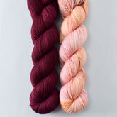 Tropical Sunset and Bloodstone - Miss Babs 2-Ply Duo