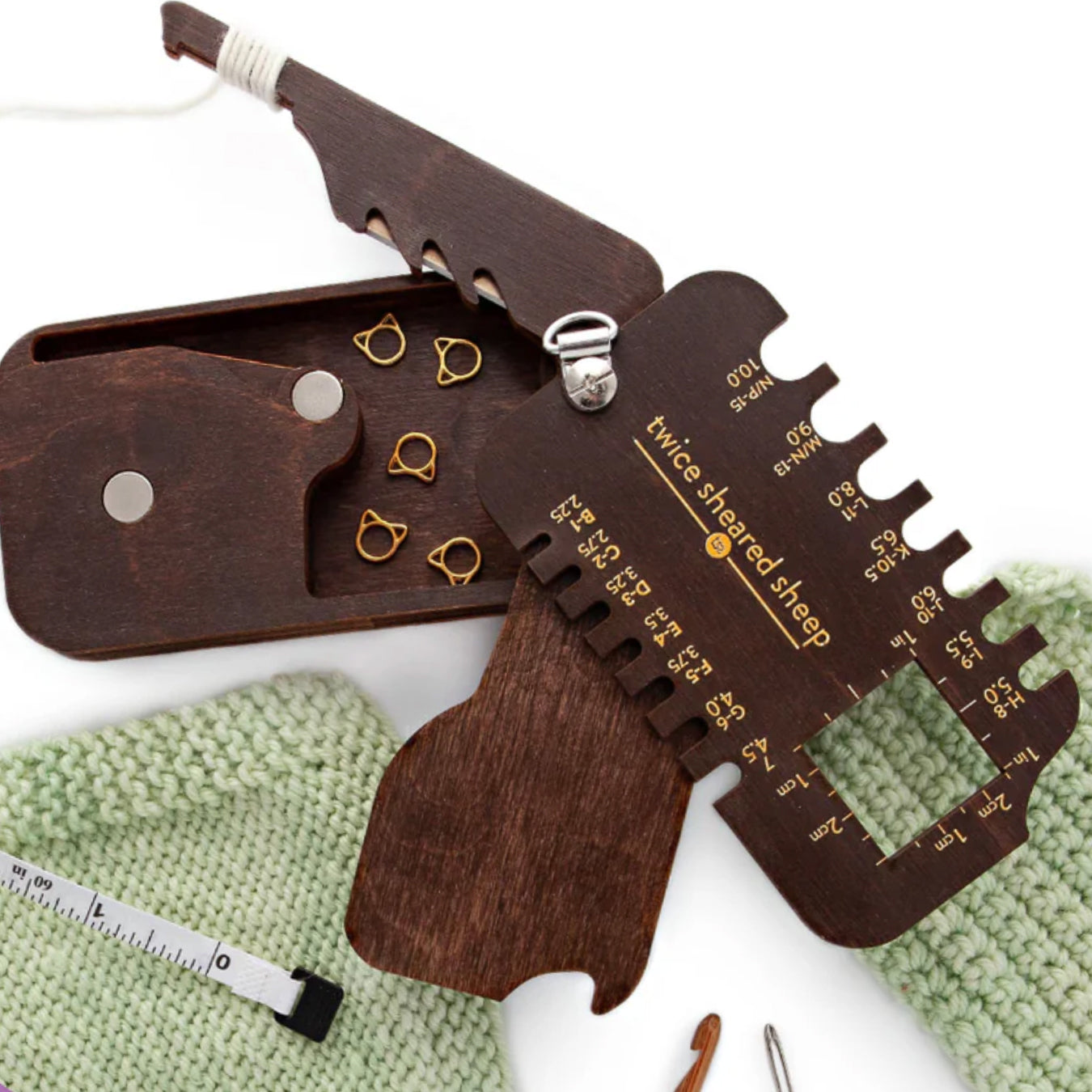 Twice Sheared Sheep Stitch Scout Multi-Tool for Knitters & Crocheters - Miss Babs Notions
