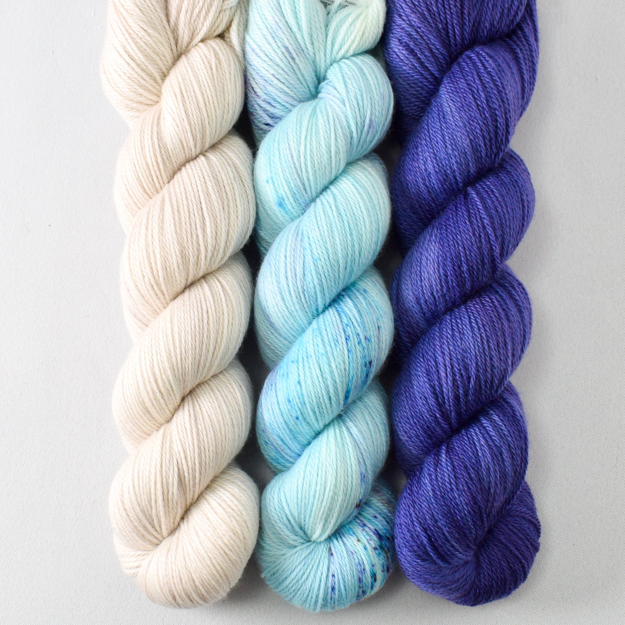 White Peppercorn, World in a Book, and Opaline Violet - Miss Babs Caroline Trio