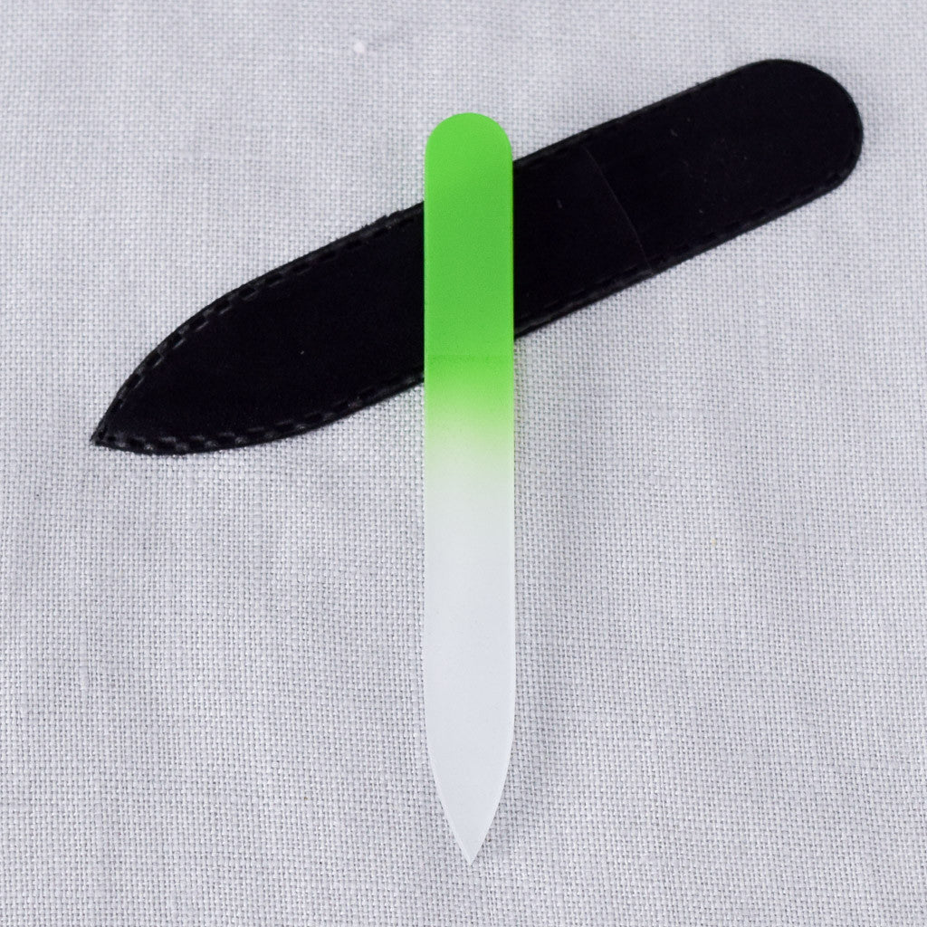 Glass Nail File - Lime Green