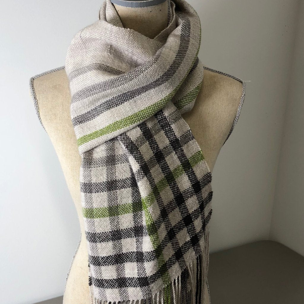 gradient tartan city scarf