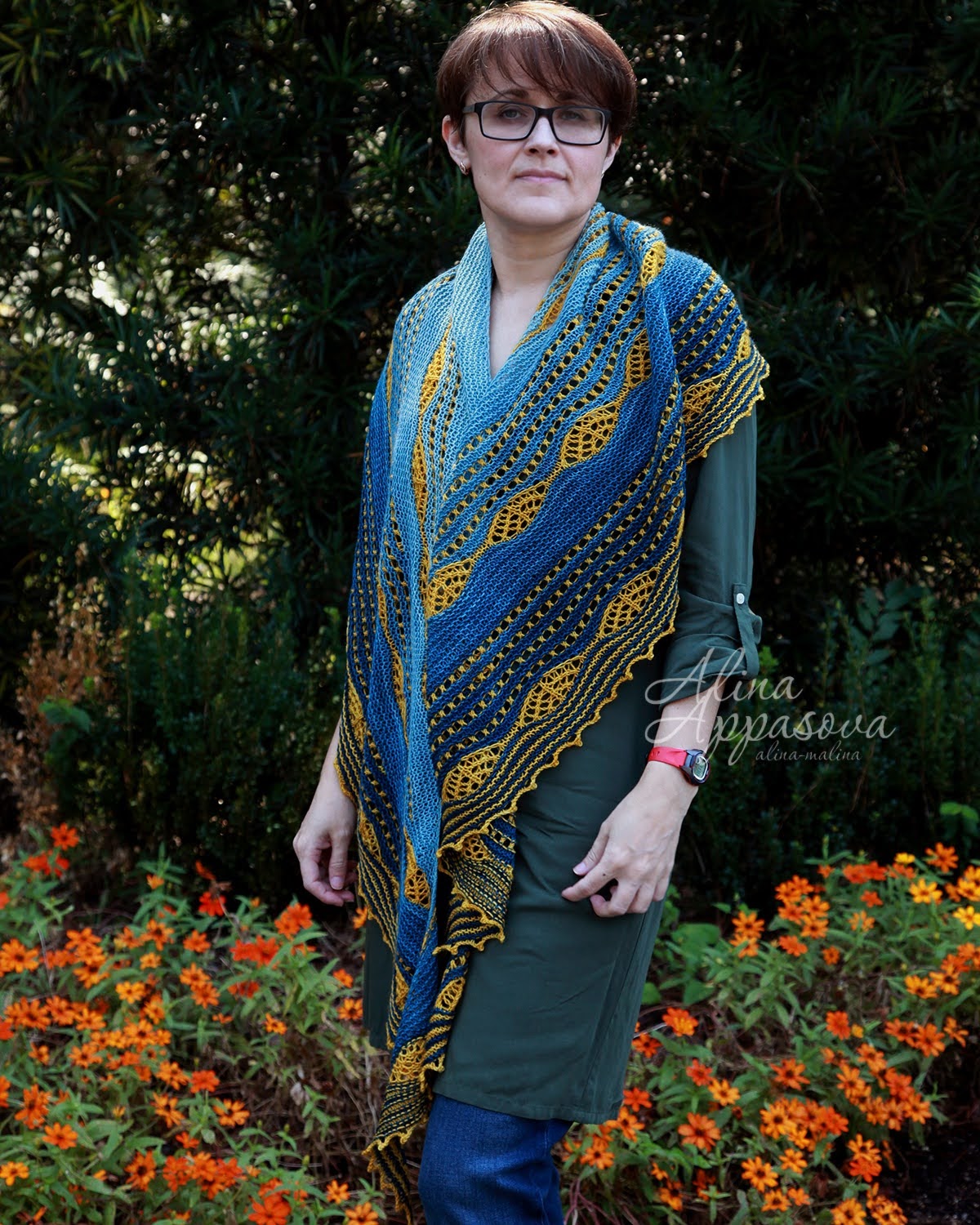 Myriad Stars Pattern and Shawl Set - Orion and Goldenrod