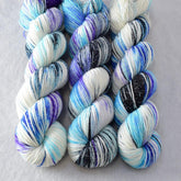 Across the Universe - Miss Babs Estrellita fingering weight superwash merino and Lurex yarn