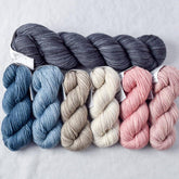 Amazing Day Gradient and Pewter Yummy 2-Ply - Shawl Set