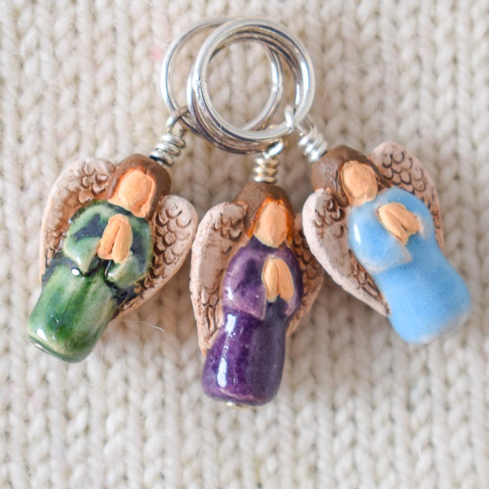 Angelic Trio Stitch Markers - Miss Babs Stitch Markers