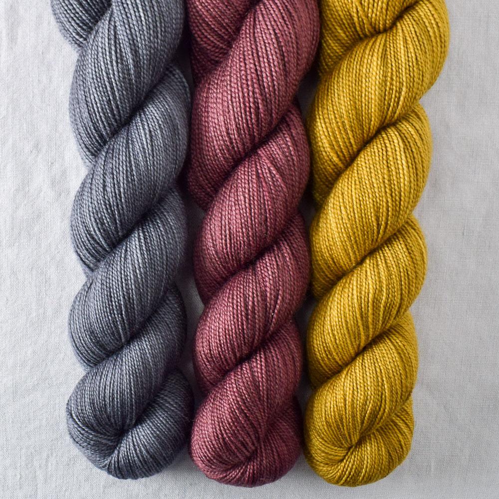 Antique Brass, Catbird, Nutmeg - Miss Babs Yummy 2-Ply Trio