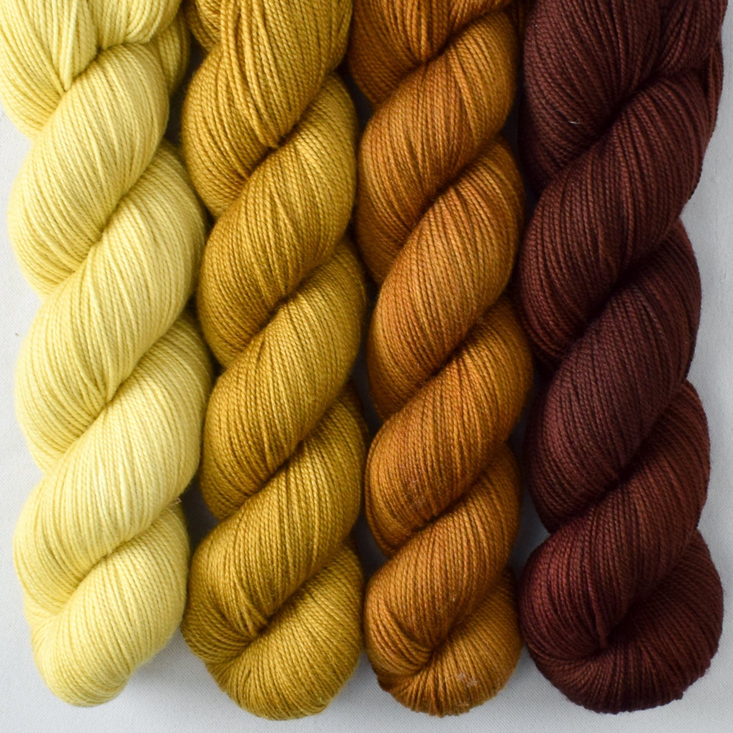 Antique Brass, Dark Roast, Molasses, Olive Jade - Miss Babs Yummy 2-Ply Quartet