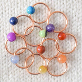 Assorted Semi-Precious Gemstone Stitch Markers - Miss Babs Stitch Markers