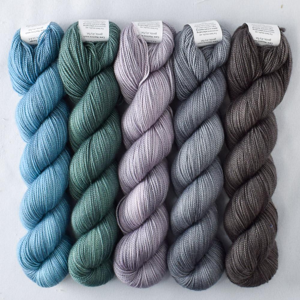 Atik, Markab, Pallon Beach, Provence, Slate - Miss Babs Shawlography Set
