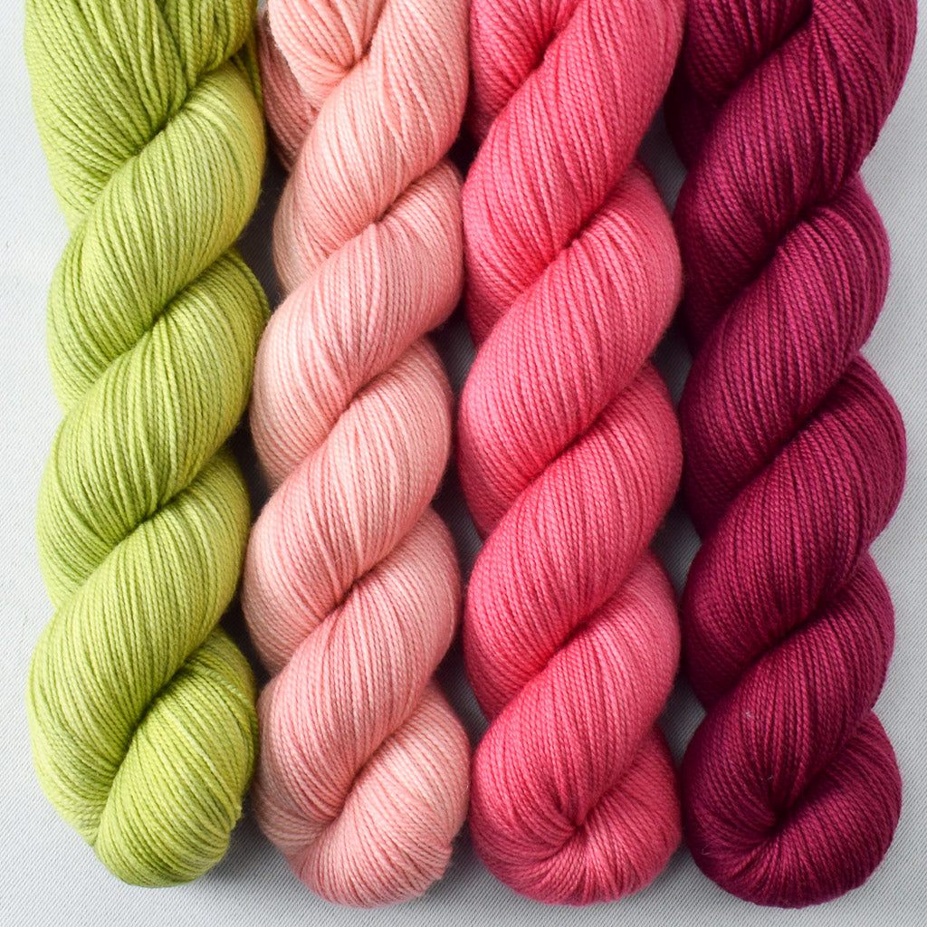 Aubergine, Beauty Awaits, Inatha, Sweet Pea - Miss Babs Yummy 2-Ply Quartet
