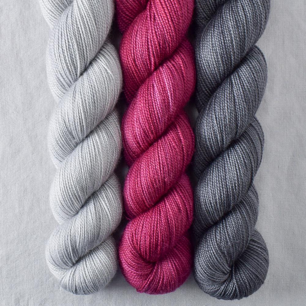 Aubergine, Catbird, Quicksilver - Miss Babs Yummy 2-Ply Trio