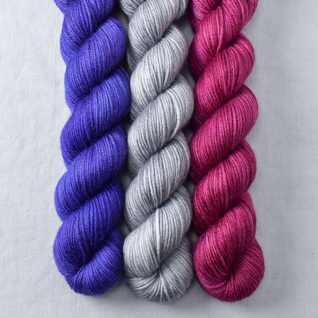 Aubergine, Clematis, Thunderstorm - Miss Babs Yowza Mini Trio