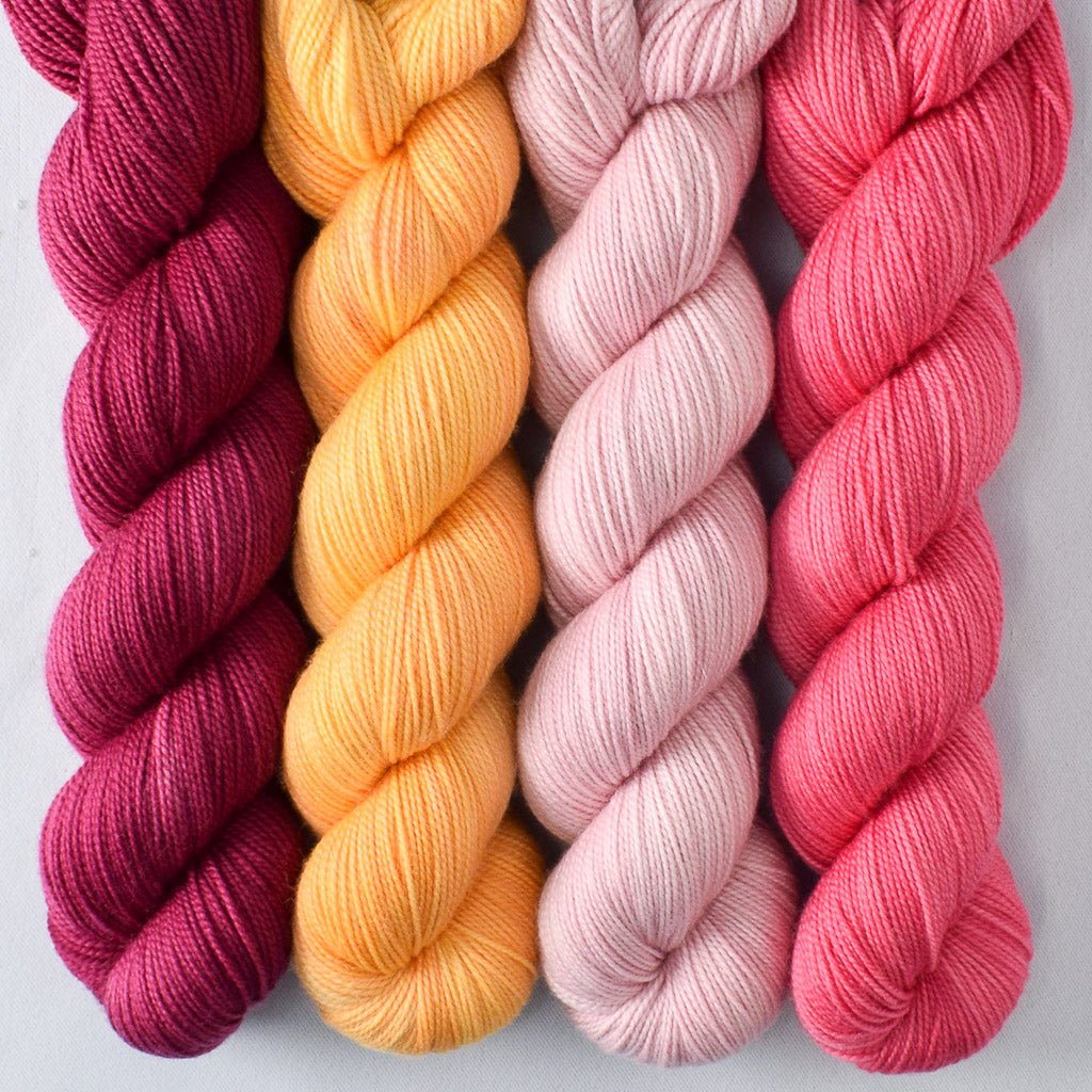 Aubergine, Coreopsis, Lotus, Sugar - Miss Babs Yummy 2-Ply Quartet