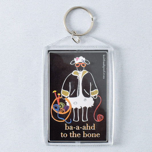 Baaahd to the Bone Key Chain - Miss Babs Notions