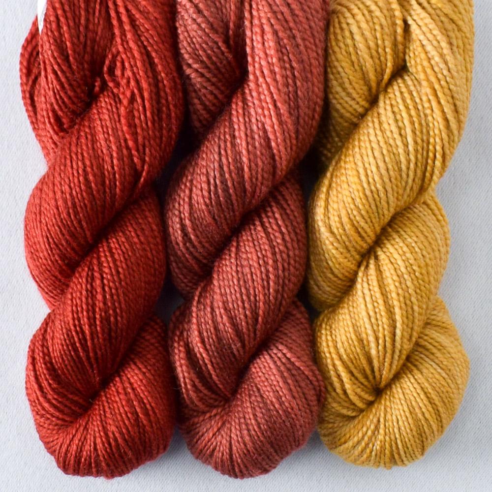 Backsplash Set: Filigree, Canyon Wren, Turkey Red - Miss Babs Toe Trio