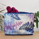 Cobalt with Winter Ferns Bag No. 6 - The Medium Zip Project Bag
