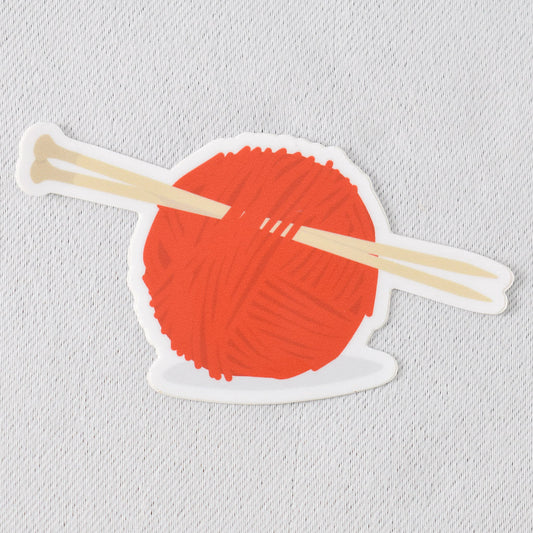 Ball of Yarn Knit Vinyl Sticker - Miss Babs Notions