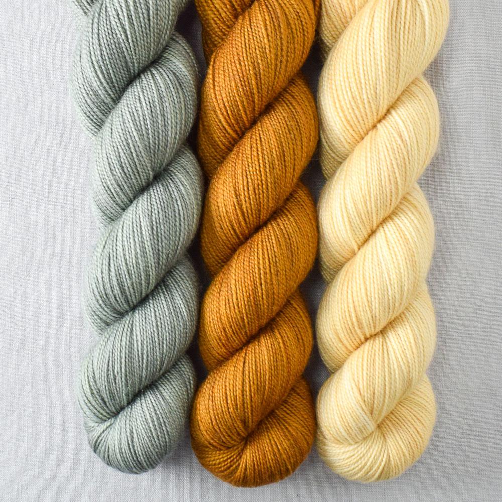 Beachglass, Old Gold, Wheaten - Miss Babs Yummy 2-Ply Trio