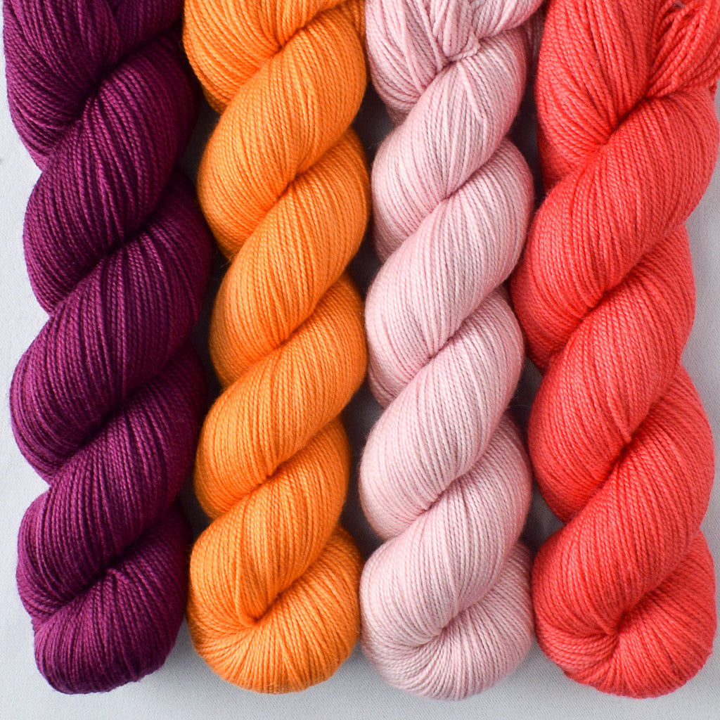 Beam, Bougainvillea, Coral, Sugar - Miss Babs Yummy 2-Ply Quartet