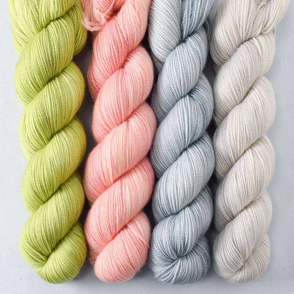 Beauty Awaits, Heading Home, Puff of Smoke, White Peppercorn - Miss Babs Yummy 2-Ply Quartet