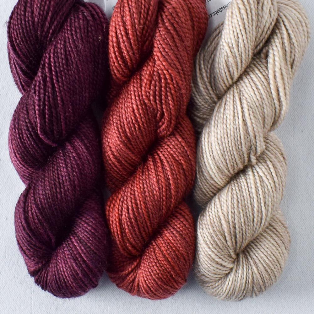 Berries, Leaves, and Vines Set: Coastal Fog, Corset, Cordovan - Miss Babs Toe Trio