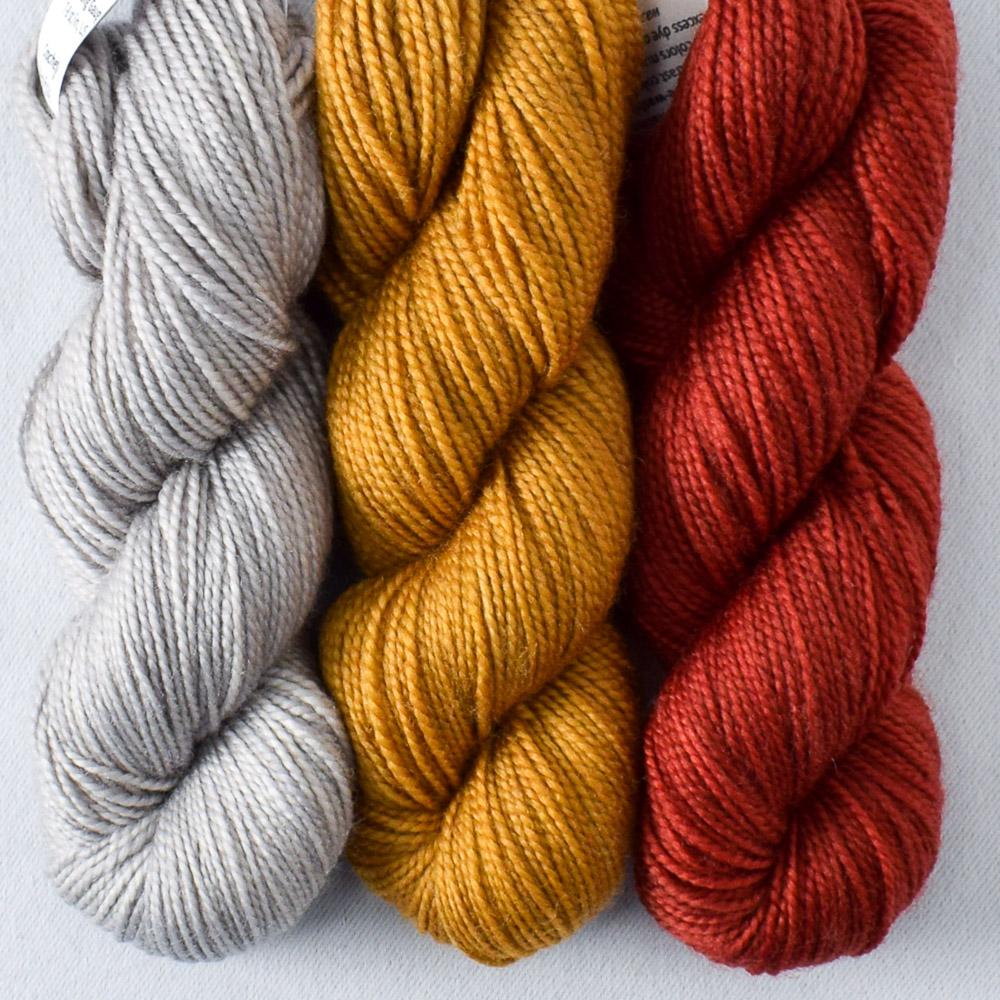 Berries, Leaves, and Vines Set: Turkey Red, Gilded, Fleur de Sel - Miss Babs Toe Trio
