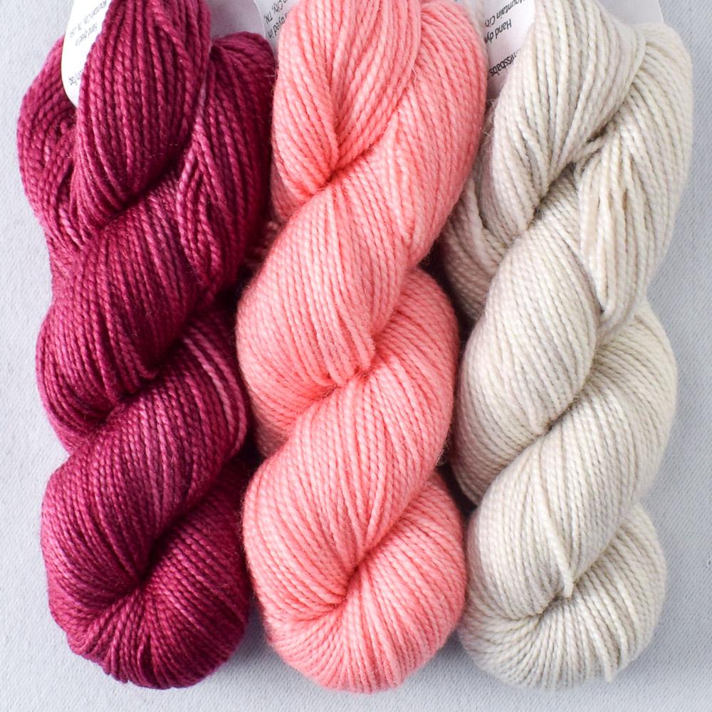Berries, Leaves, and Vines Set: White Peppercorn, Rhodochrosite, Aubergine - Miss Babs Toe Trio