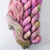 Berry Patch - Miss Babs Estrellita fingering weight superwash merino and Lurex yarn