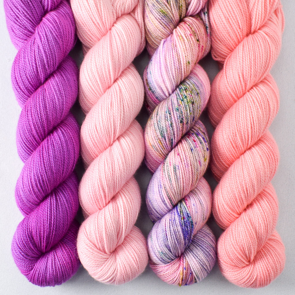 Berry Patch, Puna Flamingo, Rhodochrosite, Sargas - Miss Babs Yummy 2-Ply Quartet