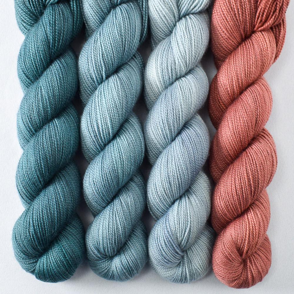 Beryl, Chimayo, Oregon Mist, Watery Tart - Miss Babs Yummy 2-Ply Quartet