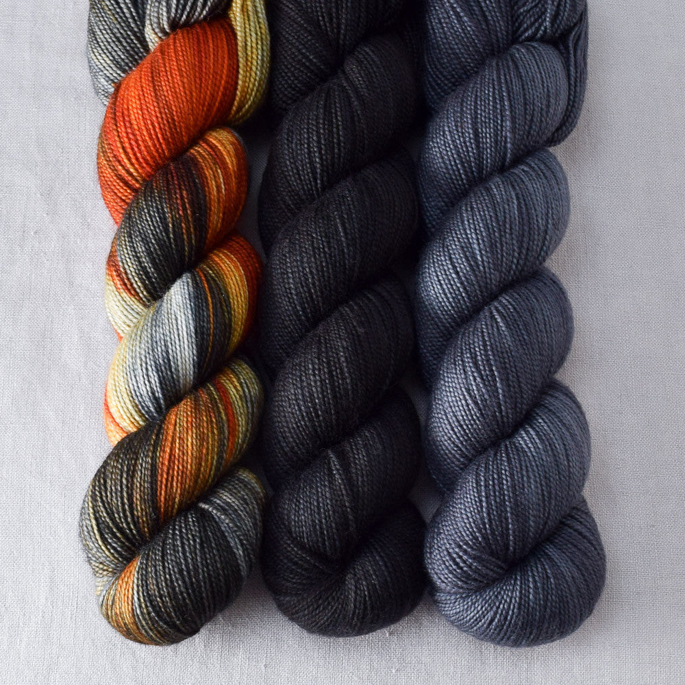 Biker Chick, Obsidian, Pewter - Miss Babs Yummy 2-Ply Trio