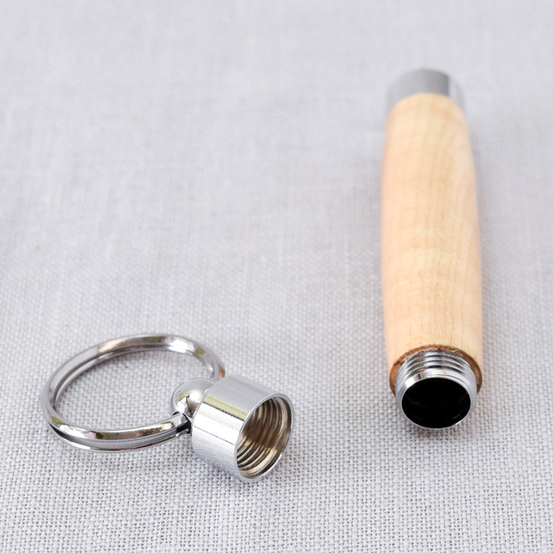 Bird's Eye Maple Hand Turned Darning Needle Holder