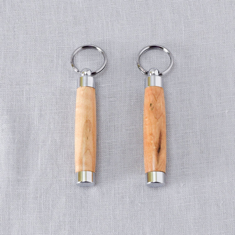 Bird's Eye Maple Hand Turned Darning Needle Holder - Miss Babs Notions yarn