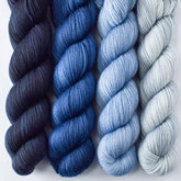 Blackbird, Denim, Puff of Smoke, Stonewashed - Miss Babs Yummy 2-Ply Quartet