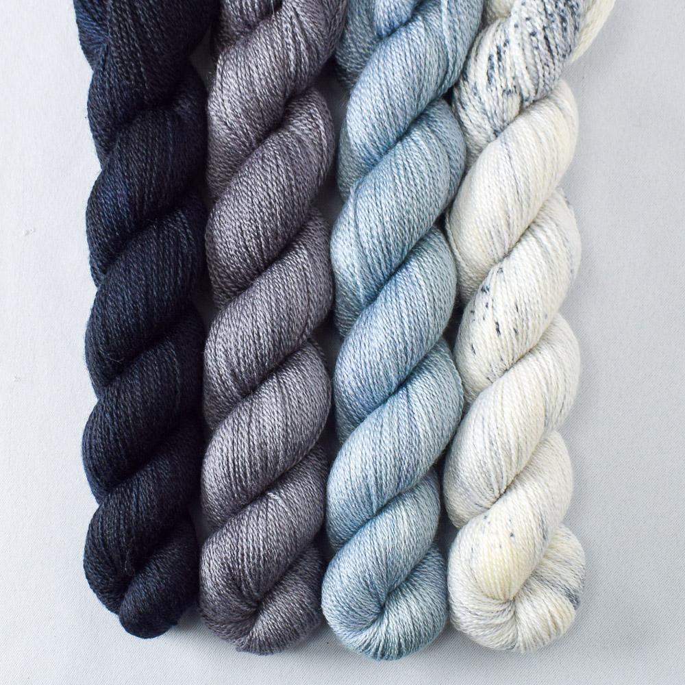 Blackbird, Magnesite, Oregon Mist, Oxidized Silver - Miss Babs Yet Quartet