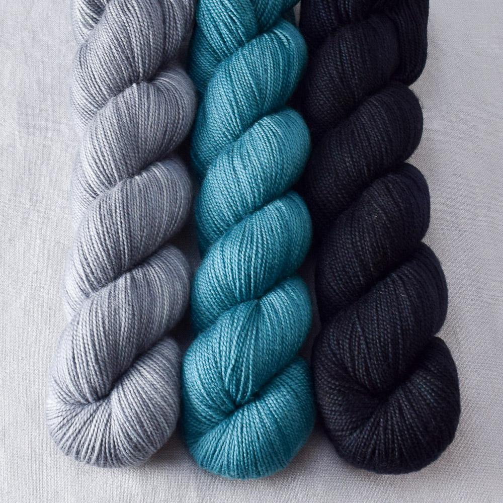 Blackbird, Rainforest, Slate - Miss Babs Yummy 2-Ply Trio