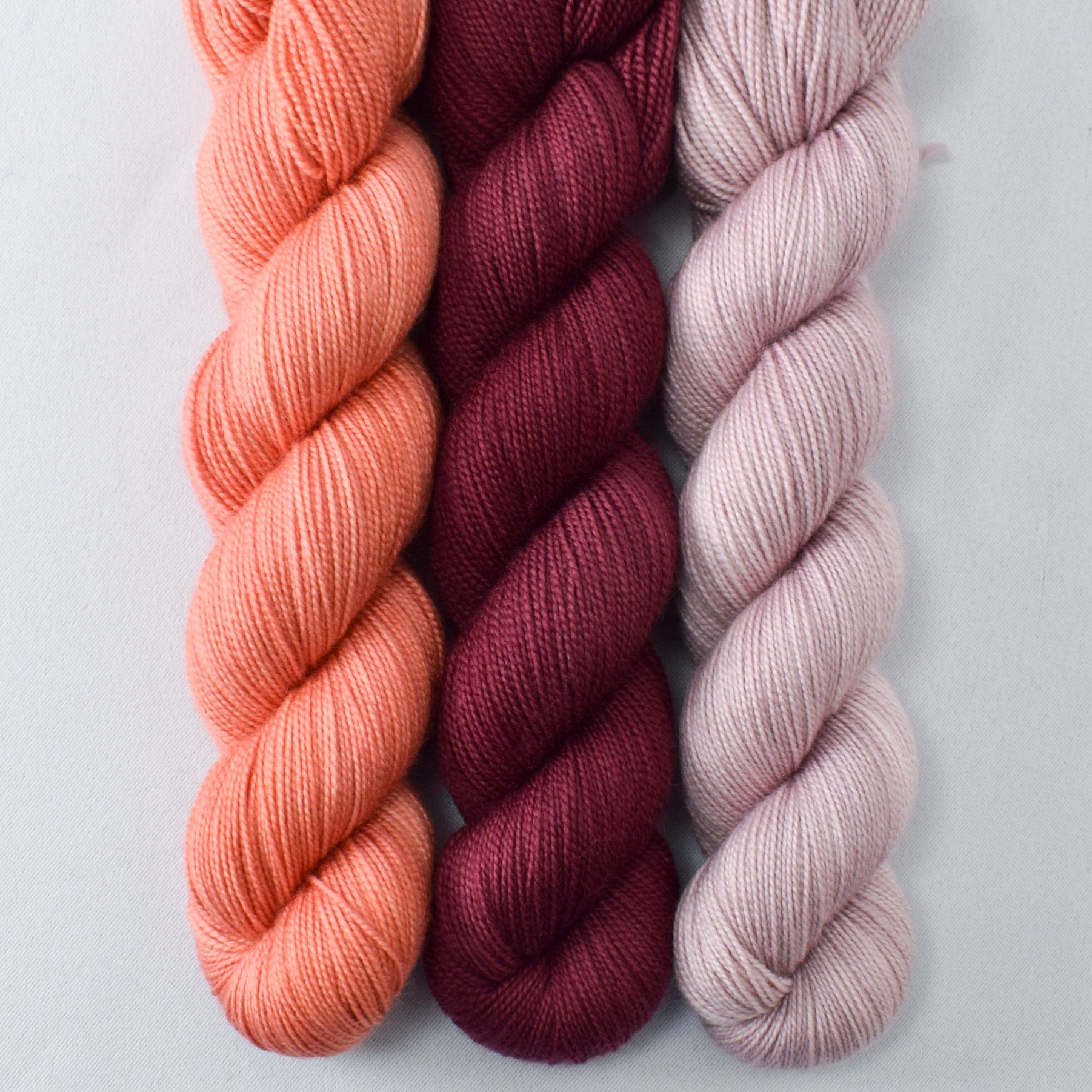 Black Cherry, Bullfinch, Softly - Miss Babs Yummy 2-Ply Trio