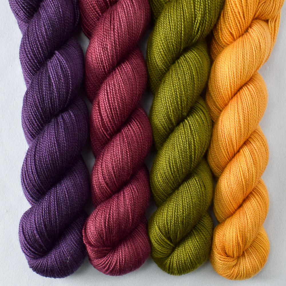 Black Cherry, Moss, Sagrada, Turmeric - Miss Babs Yummy 2-Ply Quartet