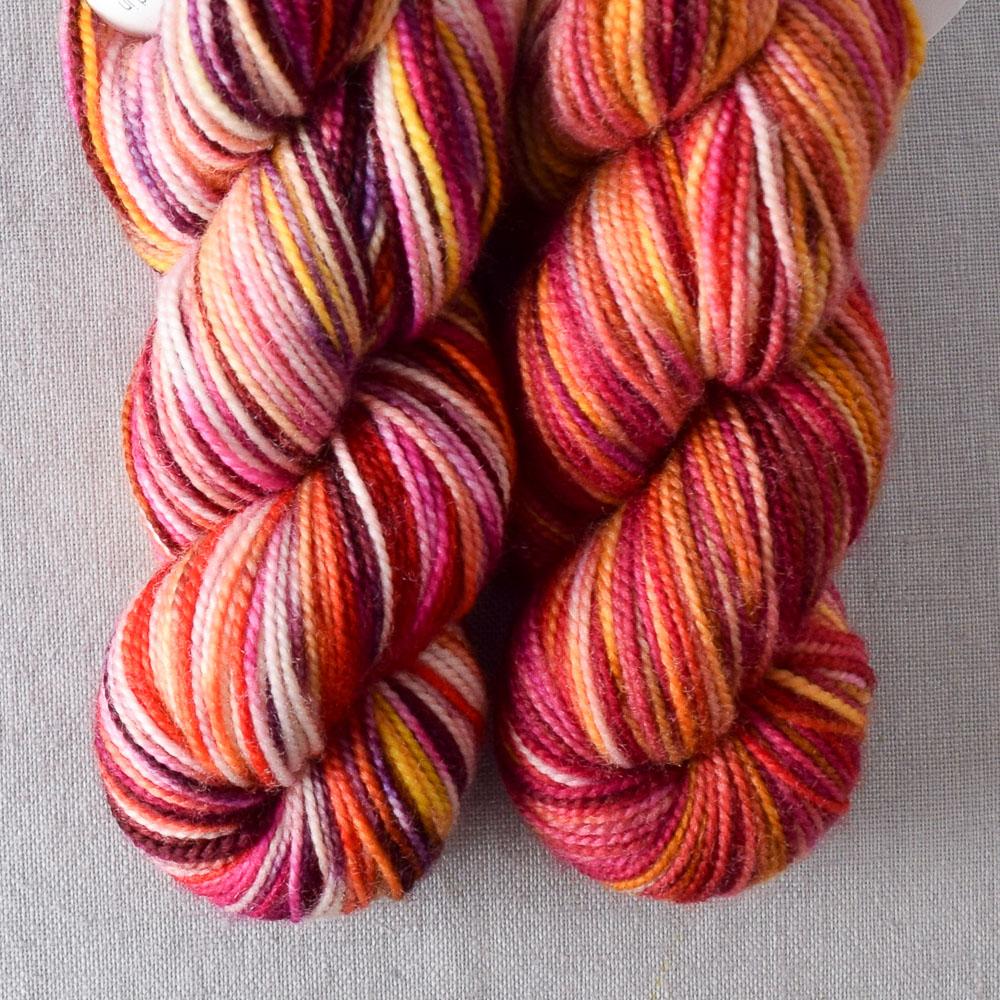 Bloomin' Pansies - Miss Babs Yummy 2-Ply Toes superwash Merino wool yarn