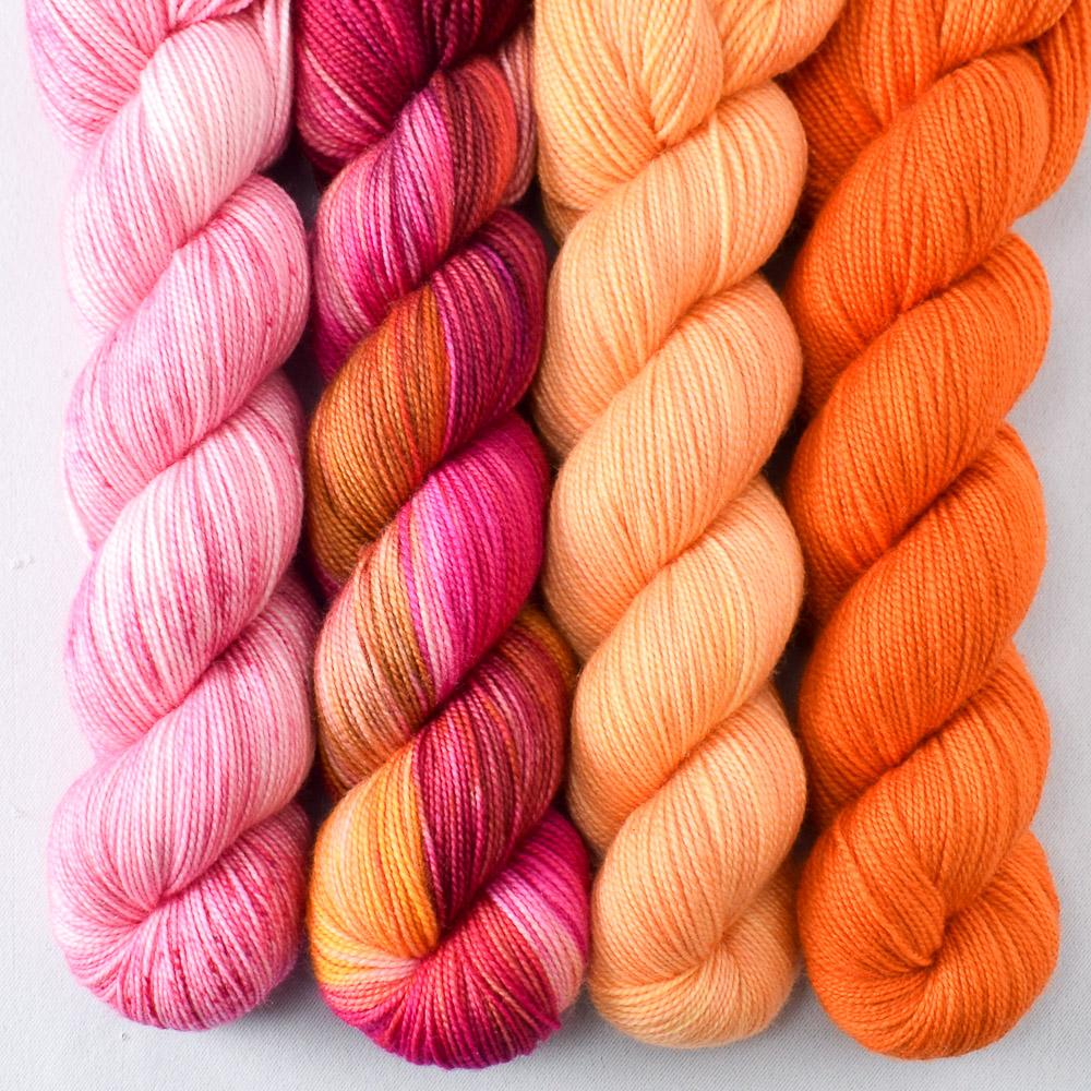 Bloomin Pansies, Fairy Floss, Whitsunday, Zest - Miss Babs Yummy 2-Ply Quartet