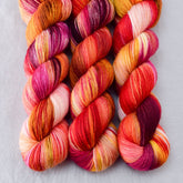 Bloomin Pansies - Miss Babs Katahdin 437 superwash BFL wool yarn