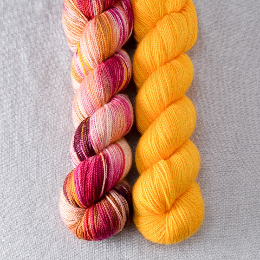 Bloomin Pansies, Squash Blossom - Miss Babs 2-Ply Duo